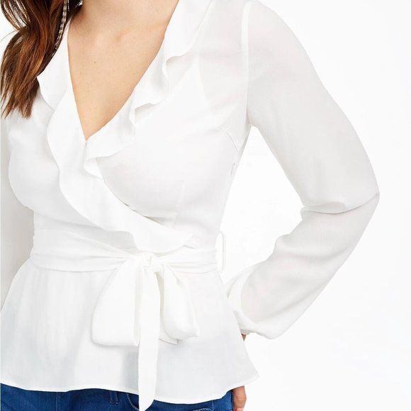 Faux-Wrap Blouse. New with tags. - Picture 3 of 4